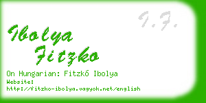 ibolya fitzko business card